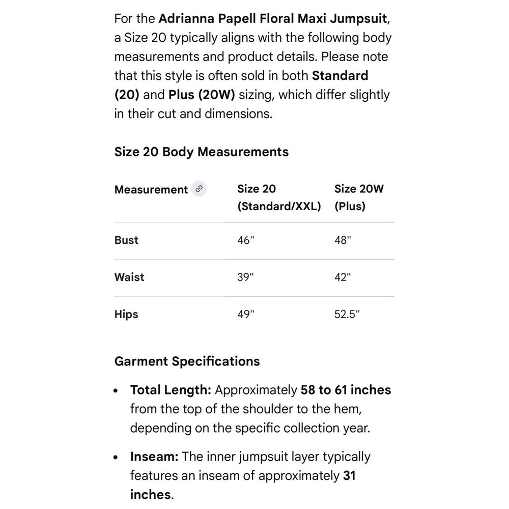 Adrianna Papell Women's Floral Maxi Jumpsuit Halter Neck Size 20W Travel Cruises - Picture 10 of 11